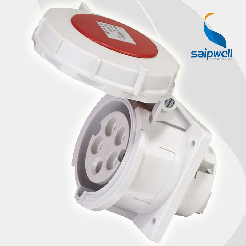 工业机柜插座SP-240  防水型直插暗装插座检修箱用工业暗装直插座