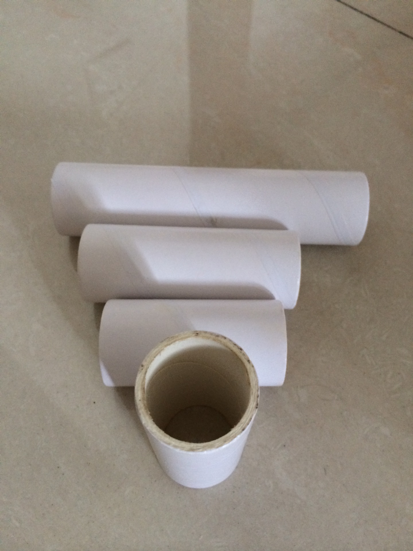 专业白卡纸管纸筒 圆筒环保纸管卡通胶带保鲜膜类纸管义乌纸筒