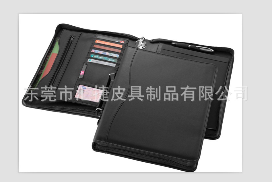 多功能手提经理夹皮革文件夹A4销讲夹公文包皮质会议夹厂家供-阿里巴巴