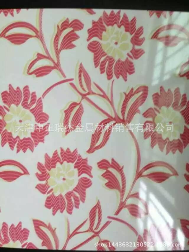 天津销售花纹彩钢卷 印花彩钢板价格  花样齐全  欢迎订购