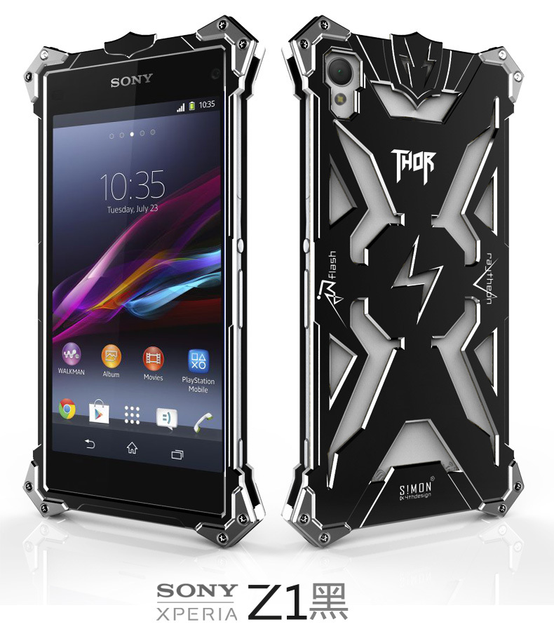 SIMON THOR Aviation Aluminum Alloy Shockproof Armor Metal Case Cover for Sony Xperia Z4 & Z3 & Z2 & Z1