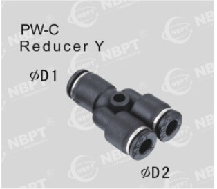 供应气动接头,迷你型塑料接头，迷你型异径Y型三通PW-C
