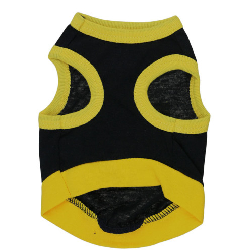 Pet supplies dog clothes cotton black printed fbi pet vest teddy clothes spring and summer new style