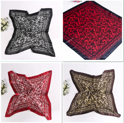 日韓新款90色丁方巾 腰果花絲巾 夏季空調披肩 淘寶熱賣壹件起批