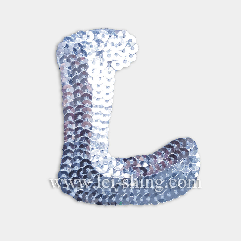 英文字母 数字电脑珠片绣 欢迎来样定做 特种绣