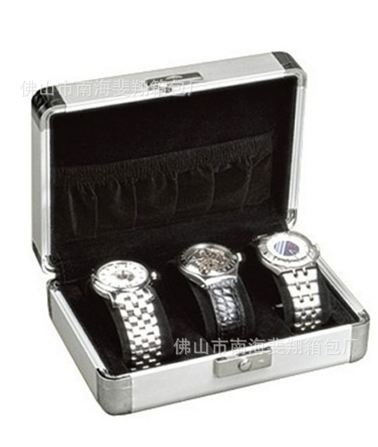 热销供应多支装手表盒 铝合手表盒 带锁 手表展示盒 收纳盒