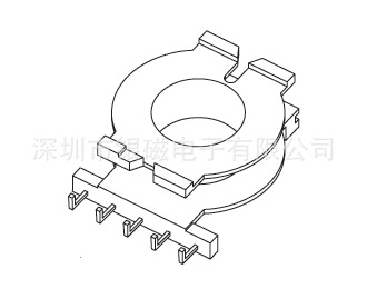 POT33骨架YC-POT-3301 5P,L脚厂家直销，变压器电感底座