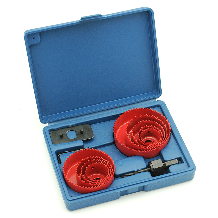 【厂家供应】12件套普通木工开孔器 孔锯套装 木工板石膏板开孔器