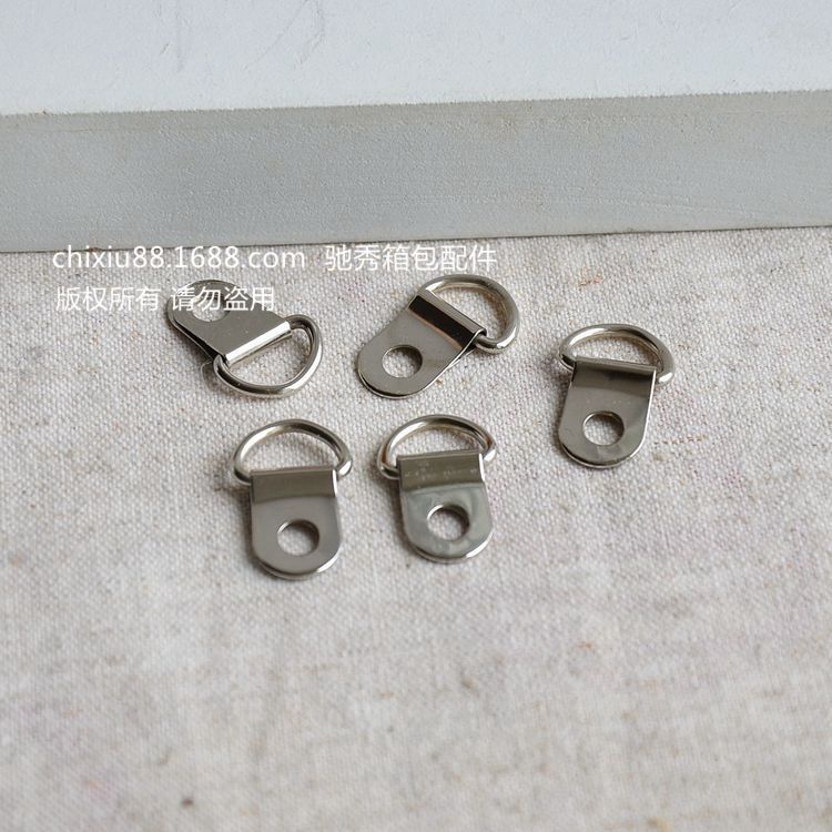 B186【驰秀箱包】DIY配件银色鞋扣/可挂包带搭扣/小耳朵100个/包