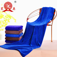 Factory direct sales car wipes thickened brushed soft polyester nylon microfiber 80*180 bath towel absorbent car wash towel