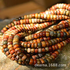 A級天然畢加索紅線松石隔珠隔片算盤珠配珠半成品