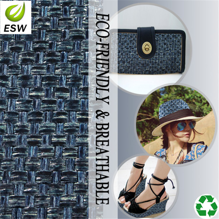 小额批发YQ-Z-92443-5环保纸草编织帽材纺织布