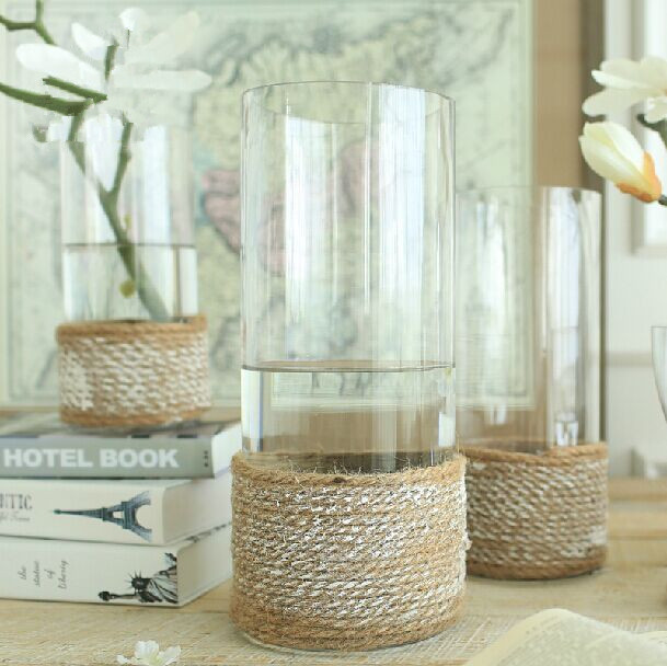 Country creative transparent glass decorative flowers for home use