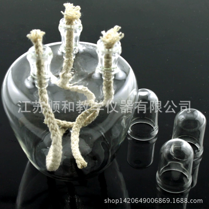 Трехпортовая стеклянная спиртовая Лампа 250 мл трехголовое большое огненное нагревательное стекло экспериментальное оборудование завод по переработке прямых поставок