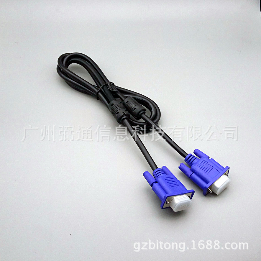 厂家供应3米VGA线 3+5蓝头视频显示线 电脑液晶显示器VGA连接线-阿里巴巴