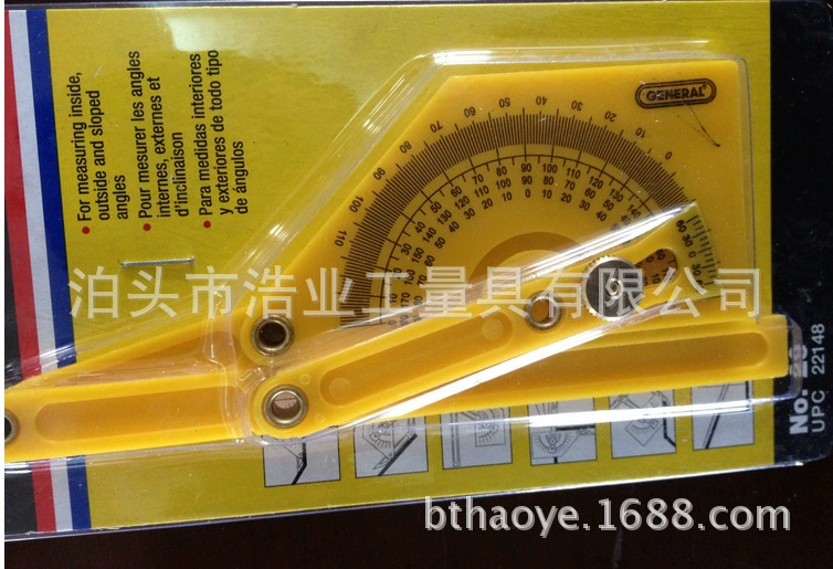 Пластиковая подвижная угловая линейка Деревообрабатывающая линейка Угловая линейка Черная угловая линейка Комбинированная угловая линейка