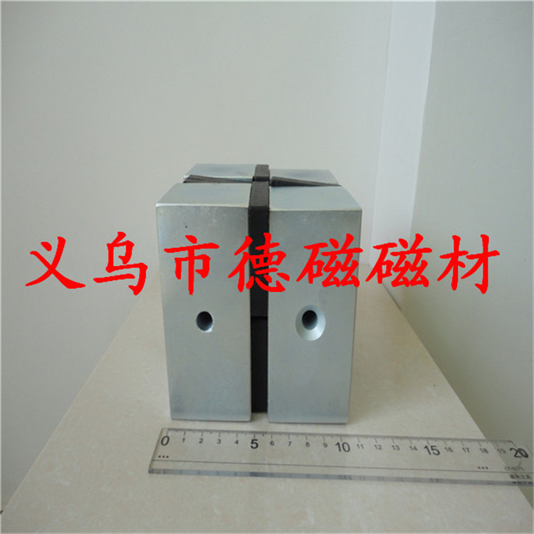 供应强磁钕铁硼 强力磁铁厂家 方形双沉头孔机械磁铁 欢迎来图做