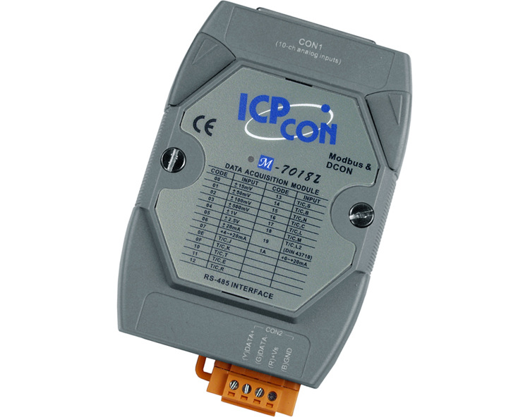 泓格模块M-7018Z是10路高保护热电偶输入,240V过压保护