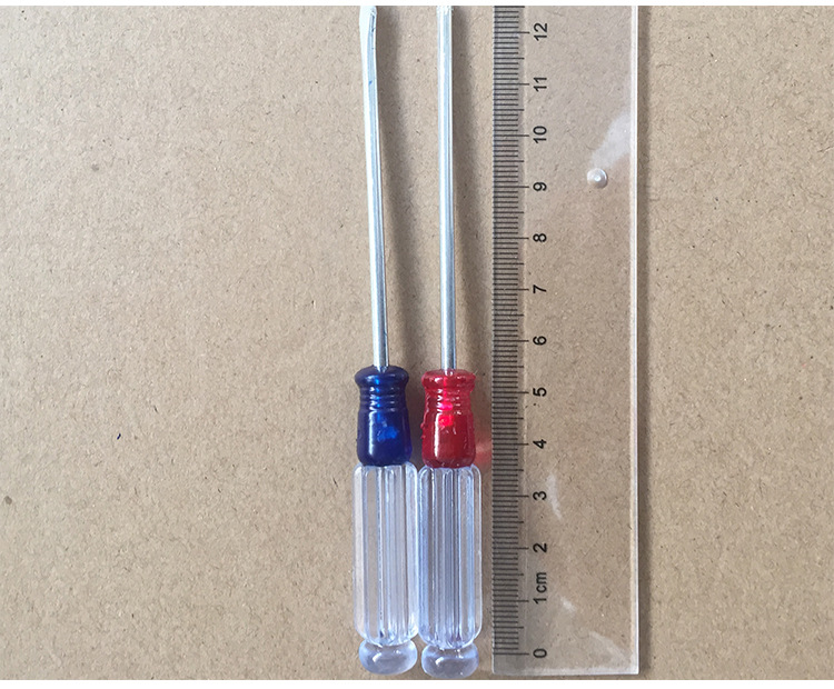透明柄一字螺丝刀 迷你水晶柄起子螺丝刀 家用改锥螺丝刀厂家直销