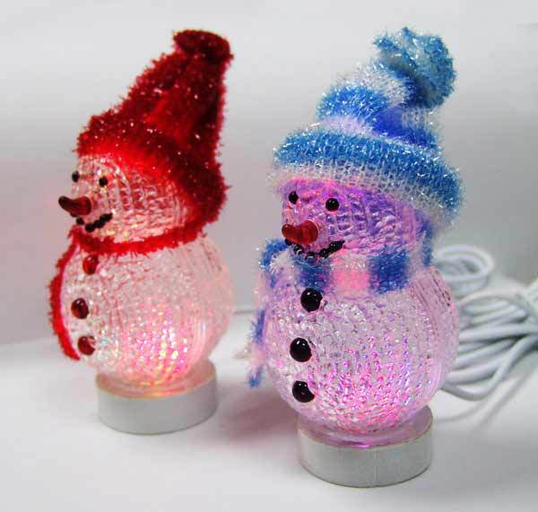 Christmas Decorations USB Snowman Luminous Color Light Emitting