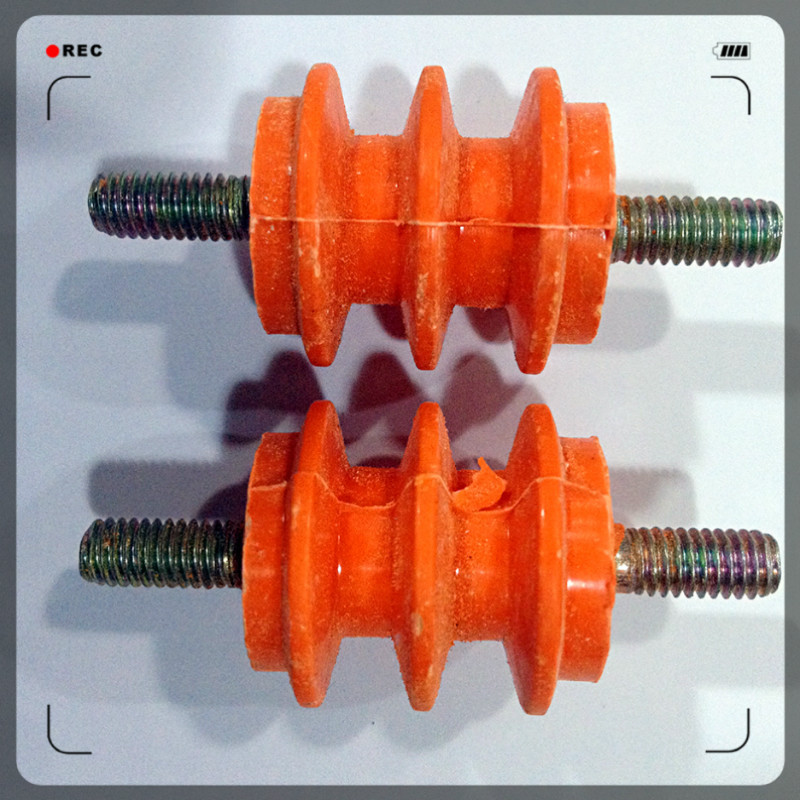 玻圈绝缘子m10 40*40*10绝缘子 树脂绝缘子 低压黄色绝缘子含螺杆