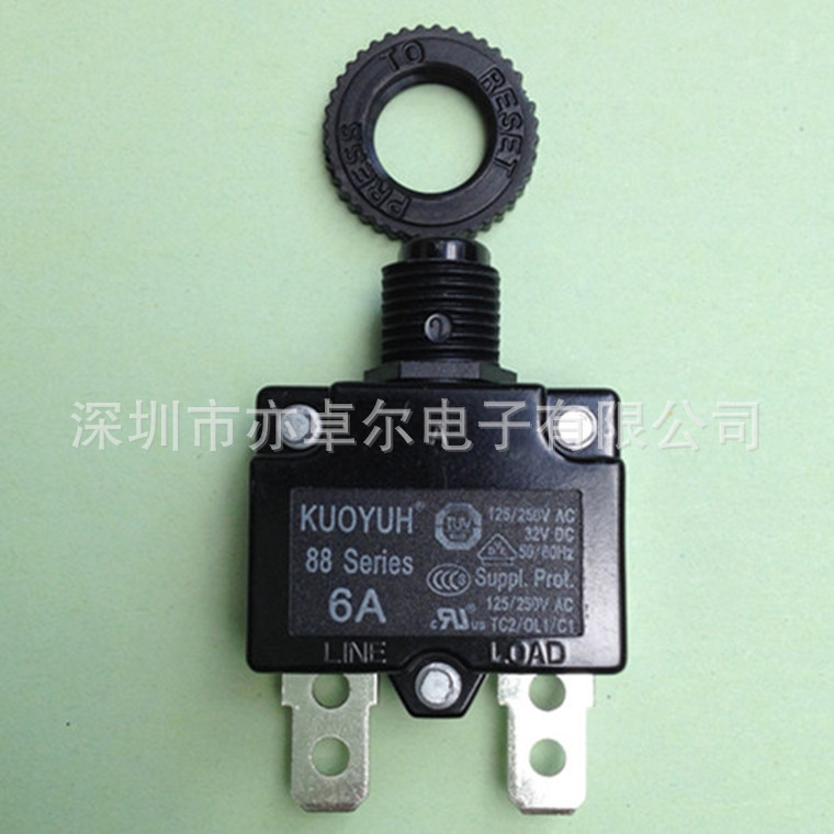 台湾原装正品KUOYUH过载保护器88-6A系列，过流保护器88-6A 250V