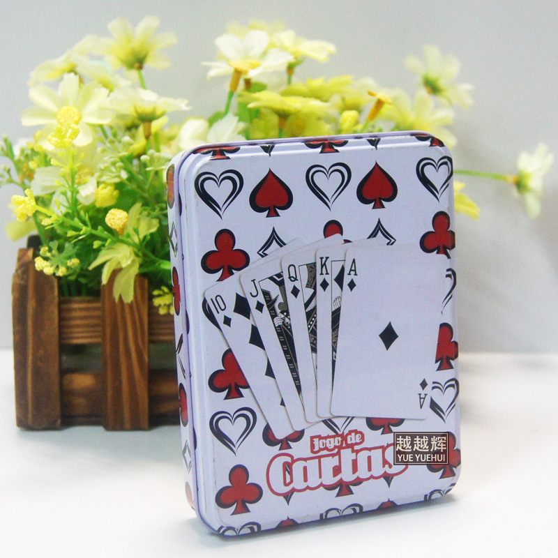 扑克牌九铁盒 多米诺骨牌铁罐 麻将铁盒 收纳信封卡片包装盒