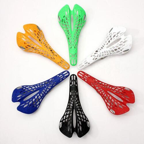 Carbon pattern saddle ultra-light shock-absorbing mountain bike seat cushion bicycle dead-speed saddle spider web cushion