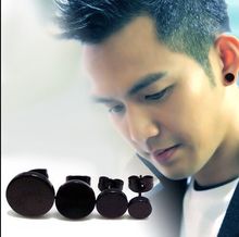 韩国唱战记欧豪同款耳钉耳环韩版个性男士钛钢黑色单只潮男AD02