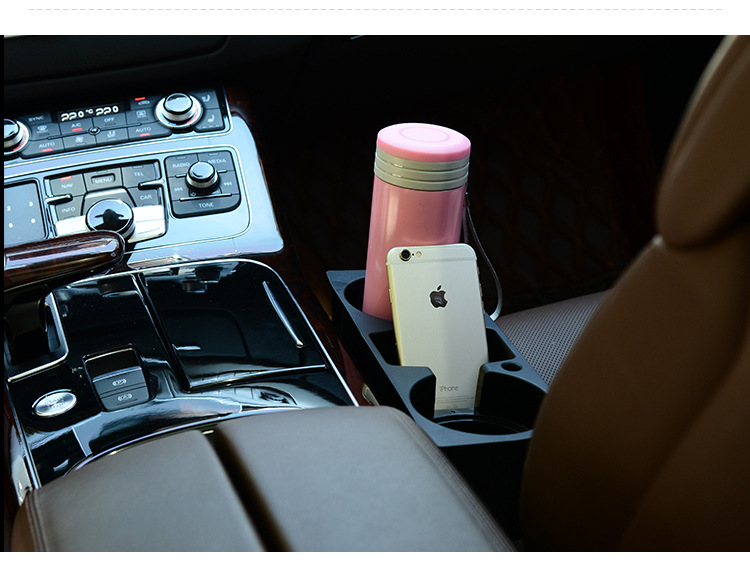 Car Multi-function Storage Rack Car Gap Plug Water Cup Holder Mobile Phone Rack Storage Box Three-in-One