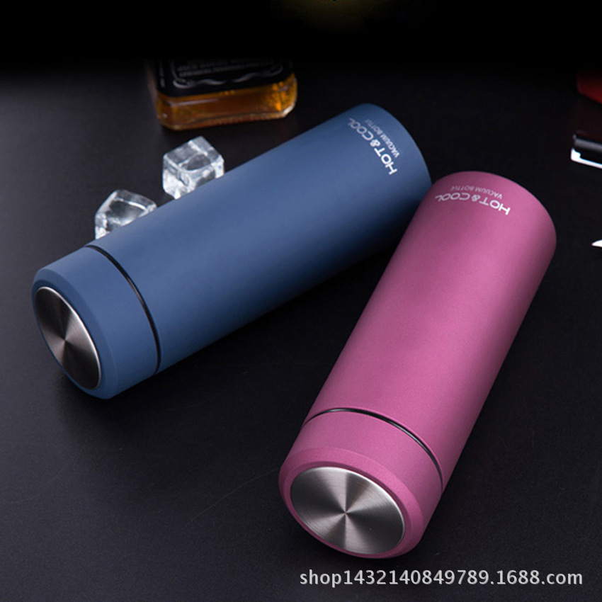 日用品百貨304不鏽鋼橡膠漆保溫杯子水杯定制禮品茶杯印logo刻字