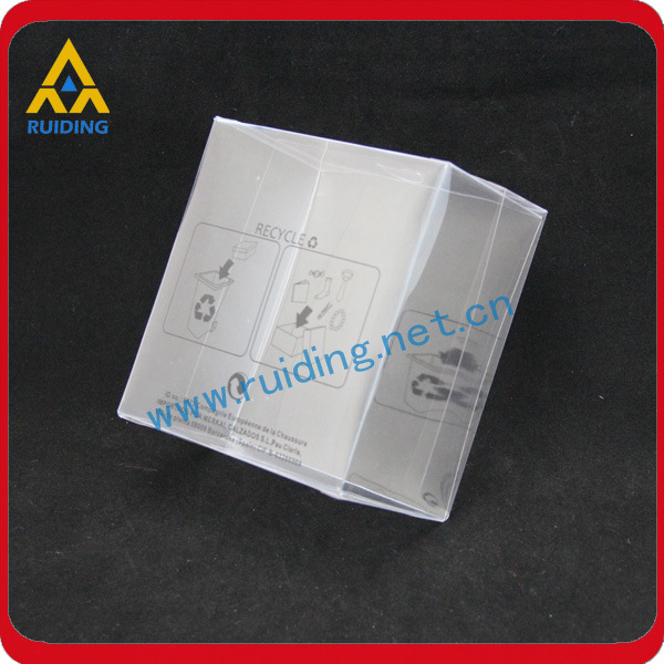 PVC天地盖水晶盒包装 丝印透明胶盒