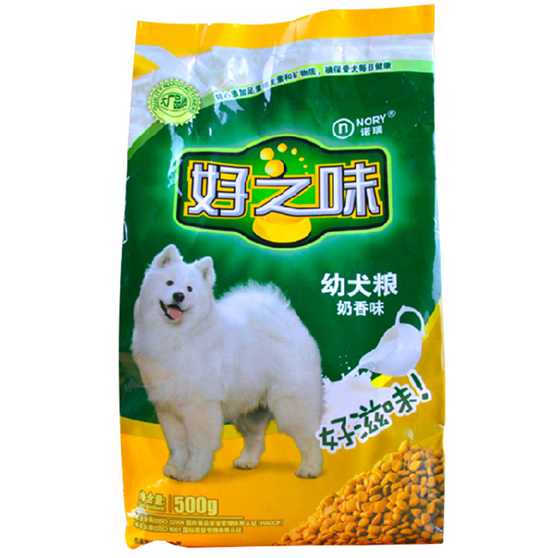 诺瑞狗粮好之味幼犬奶香犬粮500g包 泰迪贵宾金毛小狗
