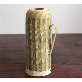 竹制品 天然竹编怀旧热水壶壳 热水瓶外壳 竹编竹工艺品 热水瓶壳