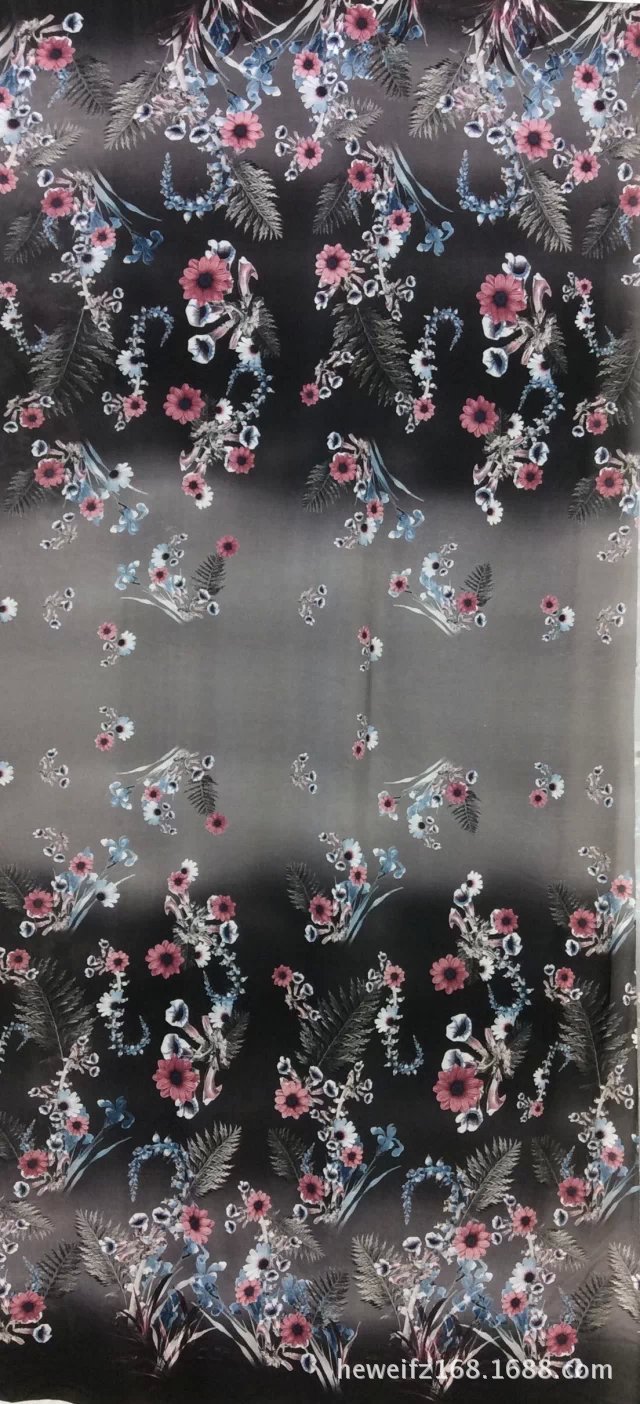 转移印花厂 F8611 供应花型加工印花可印雪纺 涤棉 针织等服装面