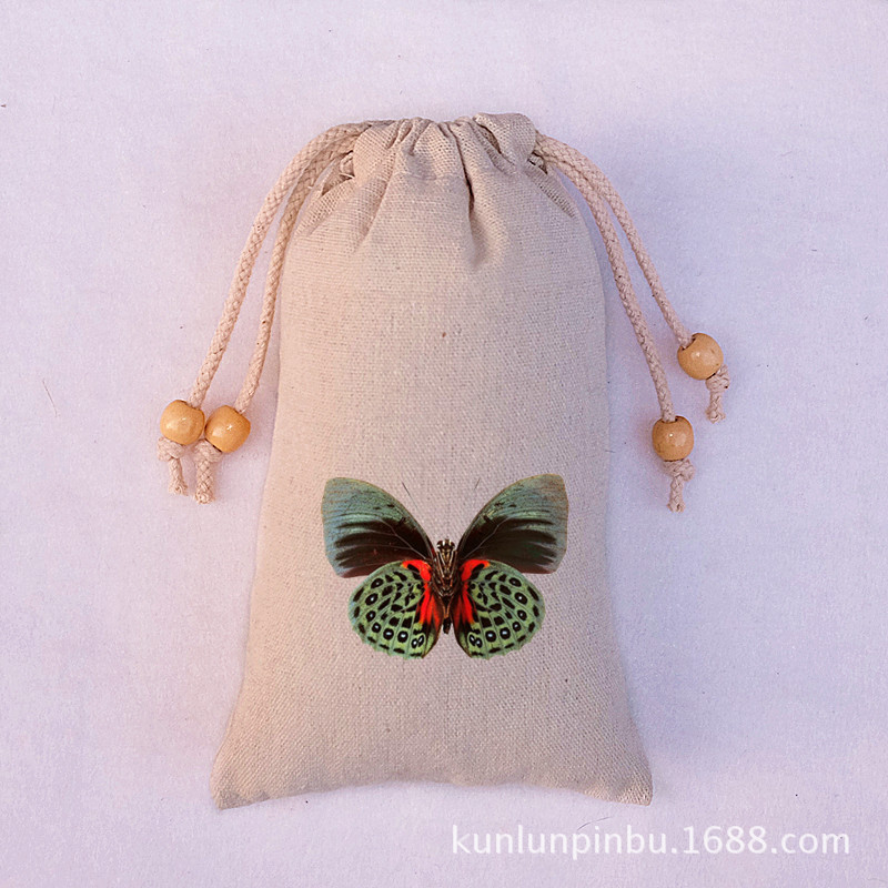 沂蒙布韵】棉麻双抽绳束口袋 包装收纳礼品茶叶古玩手串袋