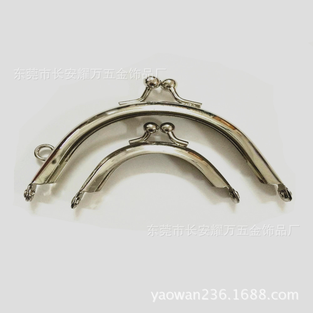 厂家批发小圈弧形包夹子 钱包扣 箱包五金夹口生产厂家 可订制