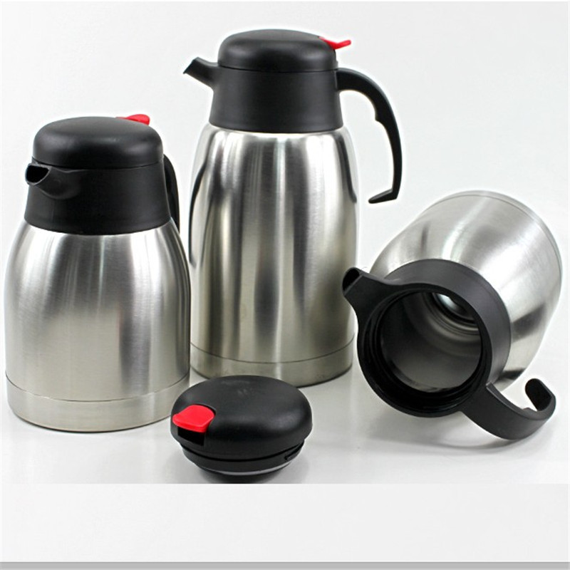 不锈钢保温瓶玻璃内胆保温壶保暖瓶热水瓶热水壶1.6升2.0升咖啡壶