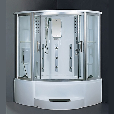 扇形多功能带浴缸整体淋浴房 1.5米豪华蒸汽桑拿房家用沐浴房批发|ru