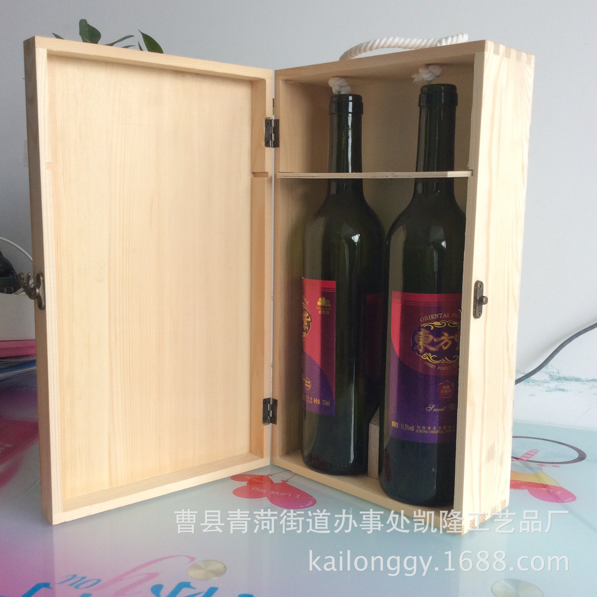 酒水、饮料包装-春节供应新款红酒礼品盒 木制