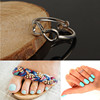 Summer metal accessory, ring, European style