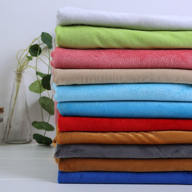 厂家现货1.5毛高超柔剪毛绒 抱枕毯子玩具布料 短毛绒绒布面料