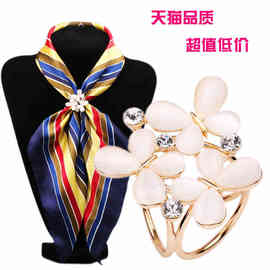 韩版三环丝巾扣蝴蝶水晶钻丝巾扣丝巾环圈围巾披肩扣