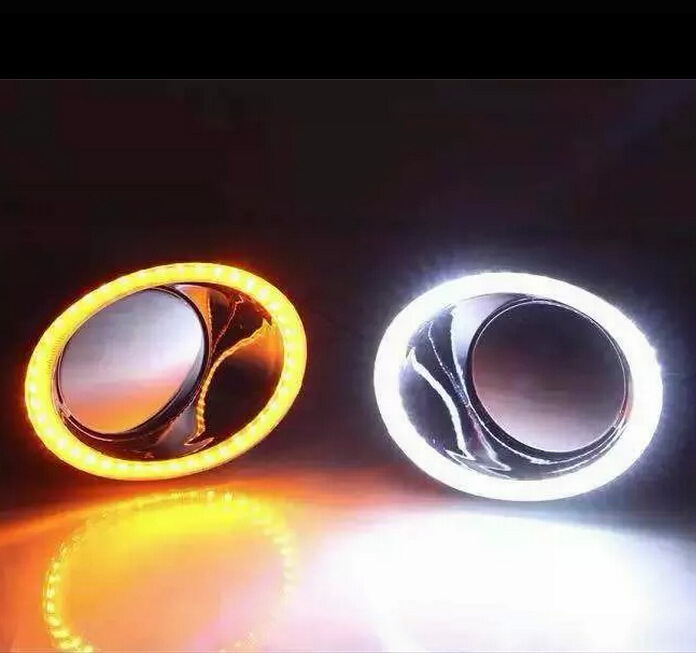 Adecuado para 14-15 Olander luz diurna modificación luz antiniebla marco Olander especial led