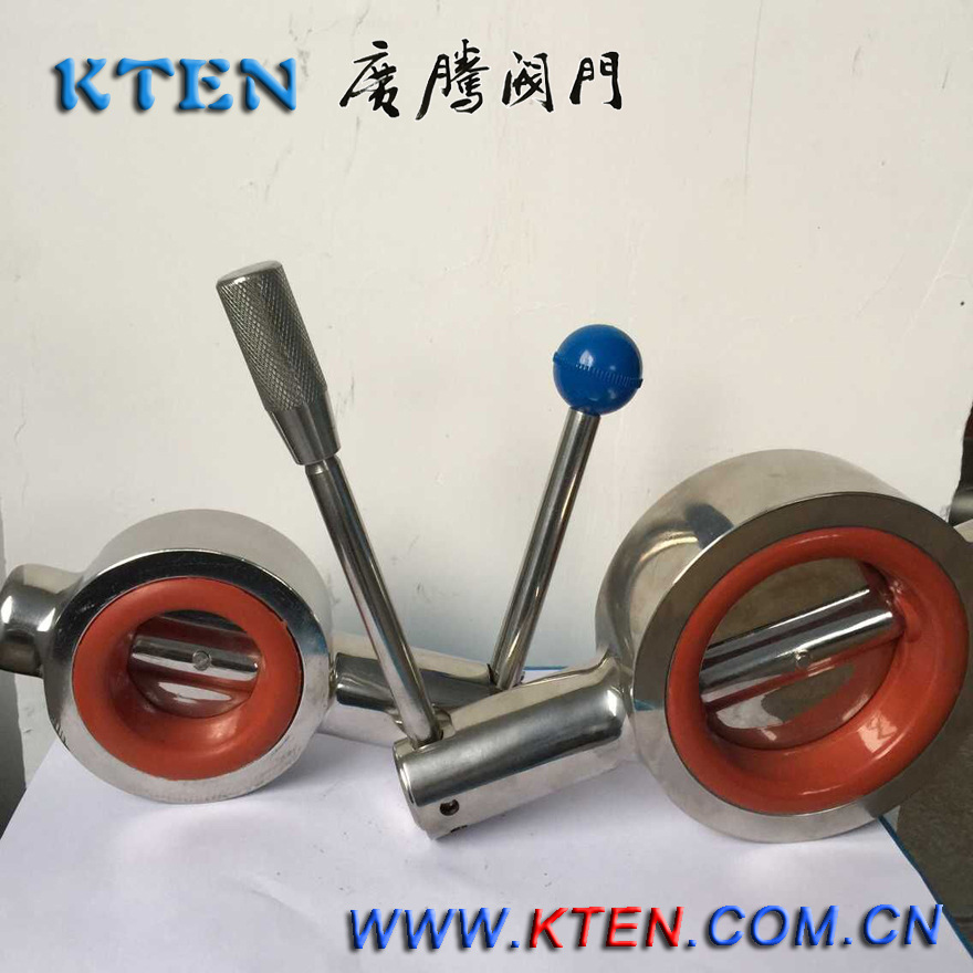 卫生级全不锈钢蝶阀 不锈钢对夹式蝶阀 无尘洁净室蝶阀