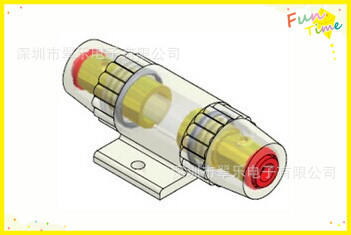 镀金 汽车音响保险丝管座 汽车螺旋式 叉栓式保险丝座