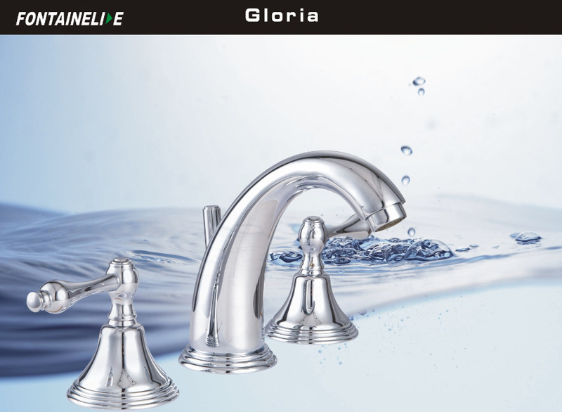 2021 Amazon Wayfair North American Three-Handle Home Faucet (R Clock U5 Handle Model) Washbasin