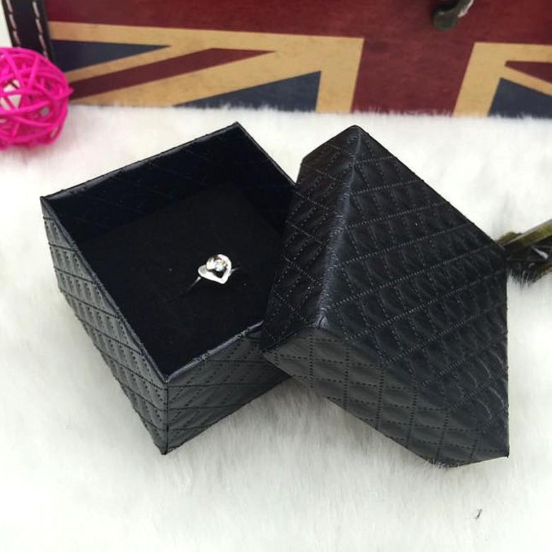 首饰盒批发高档饰品盒定做包装盒 经典钻石纹戒指盒耳钉盒|ru