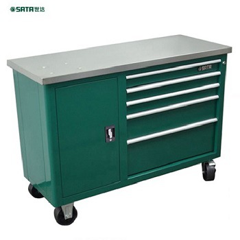世达工具车5抽屉带轮手动移动工具推车工具车工具柜47寸 95208