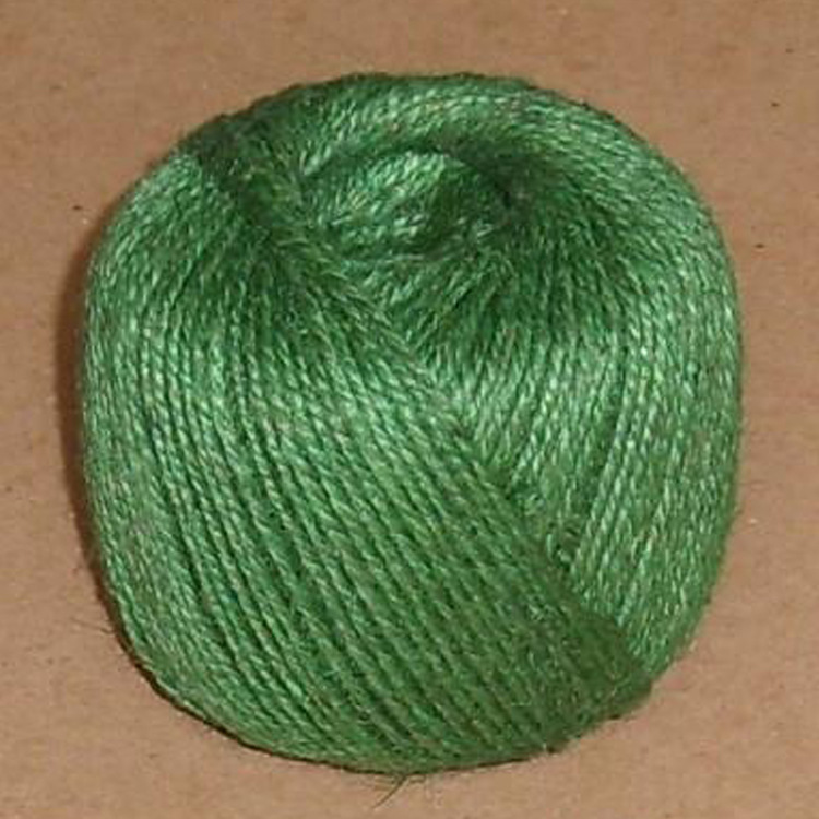 厂家供应2股绿色黄麻绳球状制品大批量定 制黄麻绳球状制品